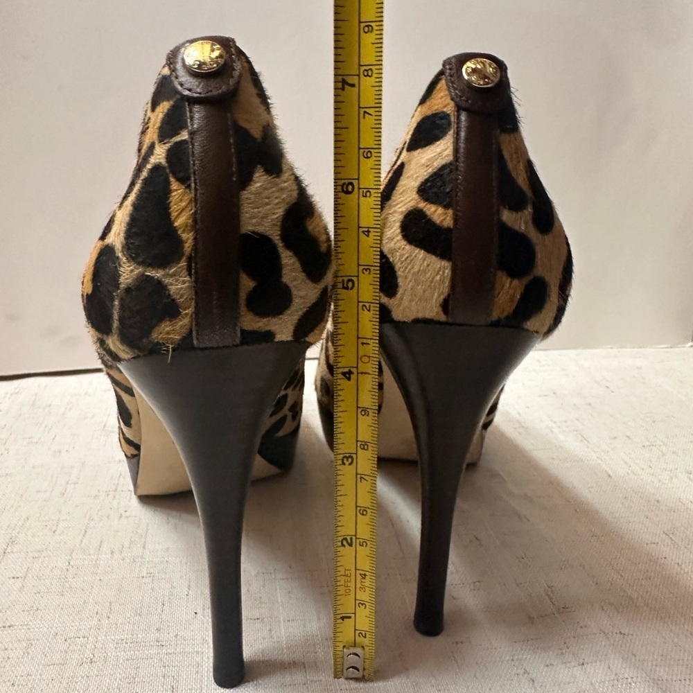 Michael Kors Animal Print Peep Toe Heels - Picture 6 of 14